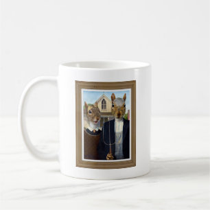 Caneca De Café Gótico Esquilo Americano - engraçado
