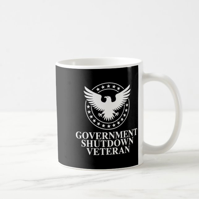 Caneca De Café Government Shutdown Veteran Eagle Patriotic Litica (Direita)
