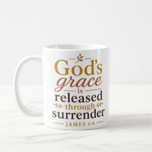 Caneca De Café Graça de Deus Liberada Através da Rendição Versícu