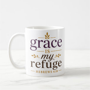 Caneca De Café Graça é Meu Refúgio Consolo Cristão Inspirador