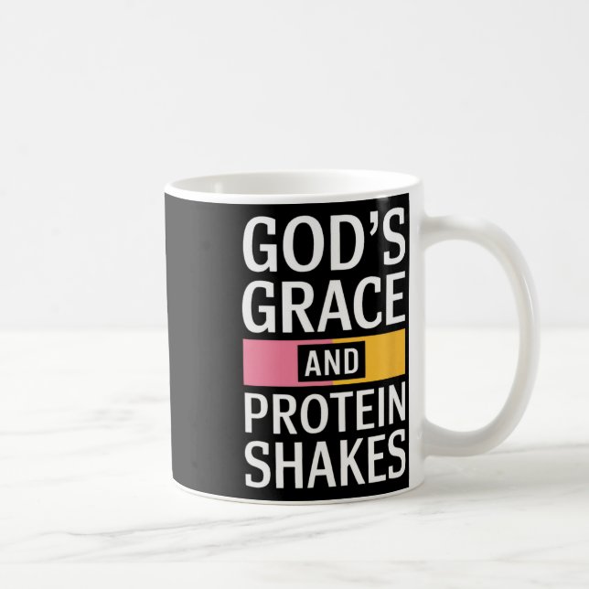 Caneca De Café Graça e proteína de Deus - cristão (Direita)