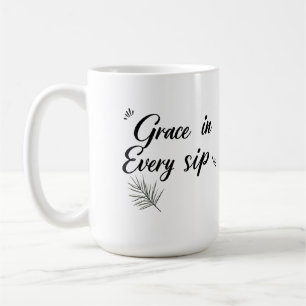 Caneca De Café Graça em Cada Golpe