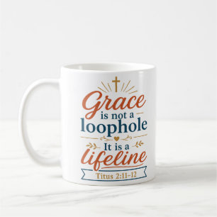 Caneca De Café Graça Não É Uma Brecha, É Uma Tábua de Salvação Cr