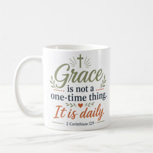 Caneca De Café Graça Não É Uma Coisa De Uma Só Vez É Diária Bíbli