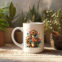 Caneca De Café Grace Blooms Melhor Em Companhia
