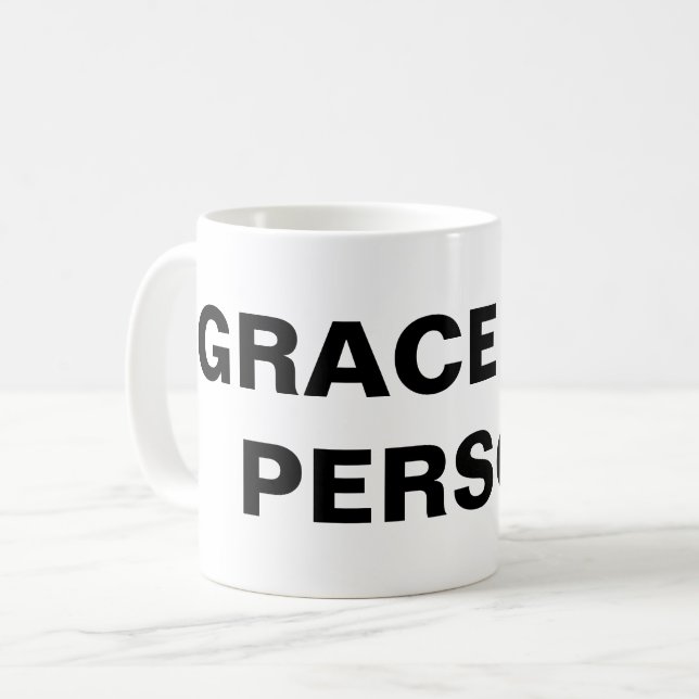 Caneca De Café "Grace é uma pessoa" Clássica Mug (Frente Esquerda)