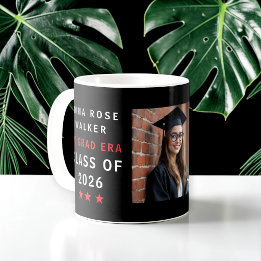 Caneca De Café Grad Era Class of 2026 Graduation Photo Mug