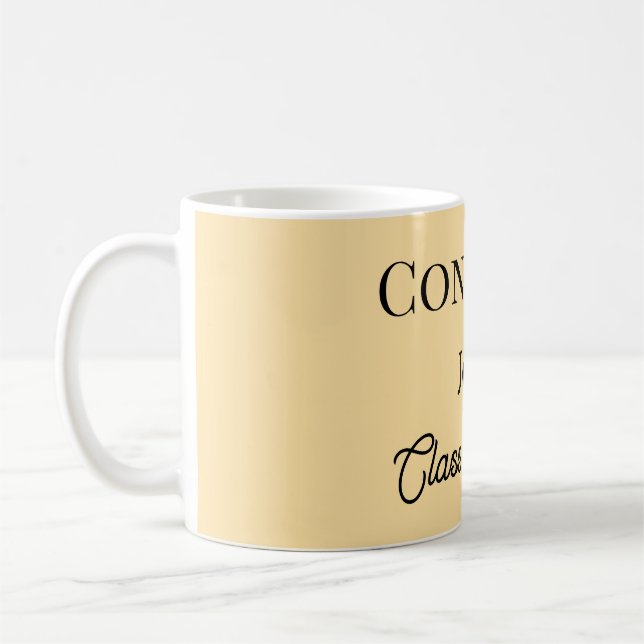 Caneca De Café grad menino adicionar nome parabéns data ano texto (Esquerda)