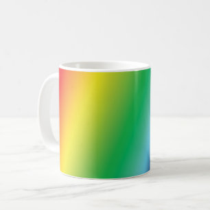 Caneca De Café Gradação moderna do arco-íris cores padrão diversã