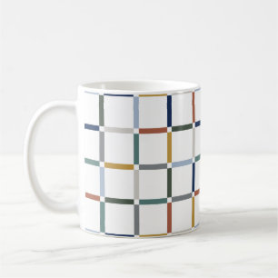 Caneca De Café Grade Colorida com Nouveau de Arte Espacial Negati