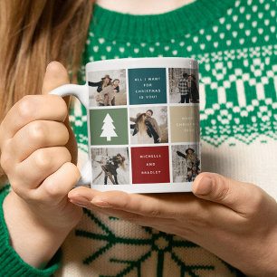 Caneca De Café Grade de Fotos de Natal Casais