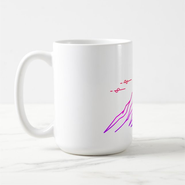 Caneca De Café Gradient Mug “Vivid Peaks & Moon” (Esquerda)