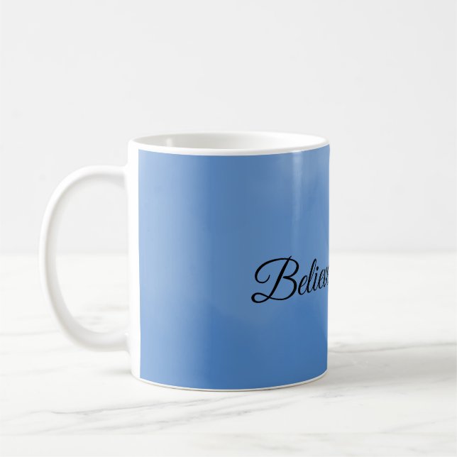 Caneca De Café Gradiente azul céu sonhador  (Esquerda)