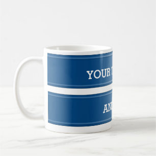 Caneca De Café gradiente azul do BANNER + seu texto