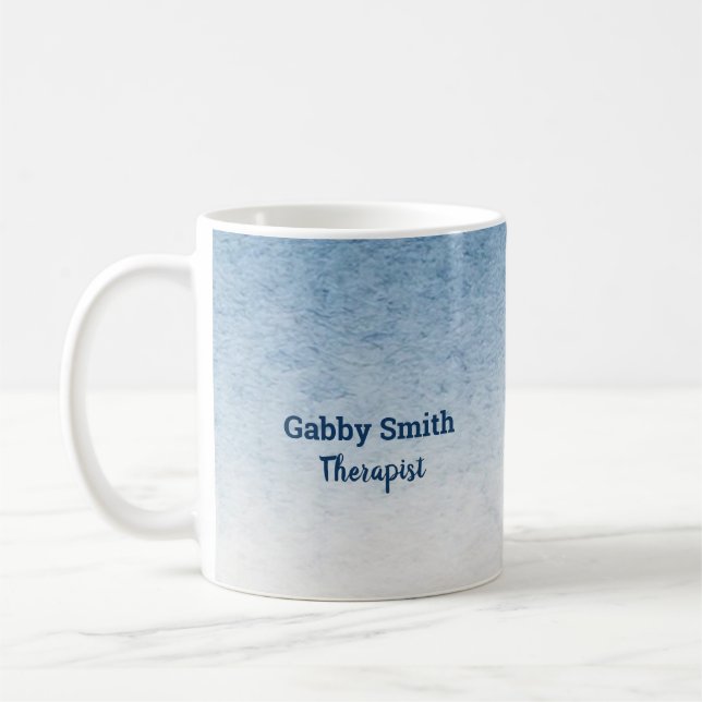 Caneca De Café Gradiente branco azul (Esquerda)