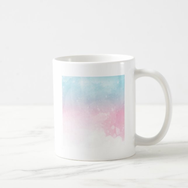 Caneca De Café gradiente de aquarela ombre (Direita)