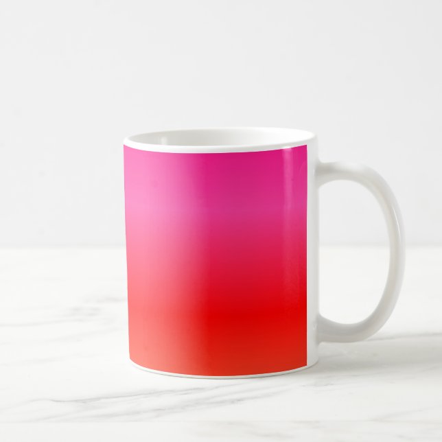 Caneca De Café Gradiente de Laranja, Vermelho e Rosa (Direita)