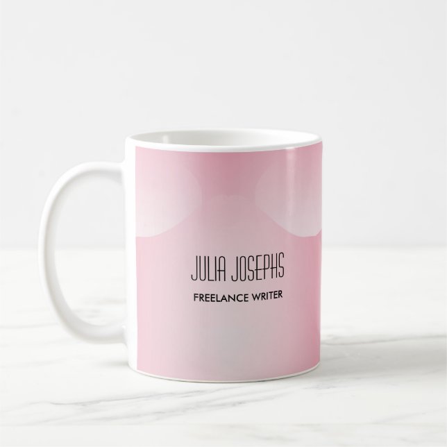 Caneca De Café Gradiente geométrico rosa simples (Esquerda)