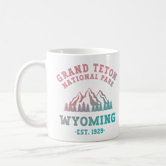 Caneca De Café Gradiente Grand Teton National Park Wyoming EUA (Esquerda)