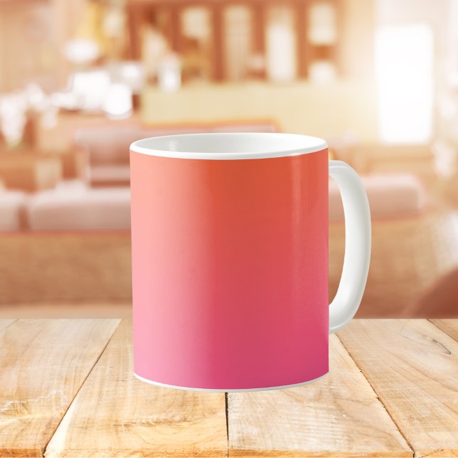 Caneca De Café Gradiente Laranja e Rosa (Criador carregado)