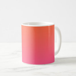 Caneca De Café Gradiente Laranja e Rosa