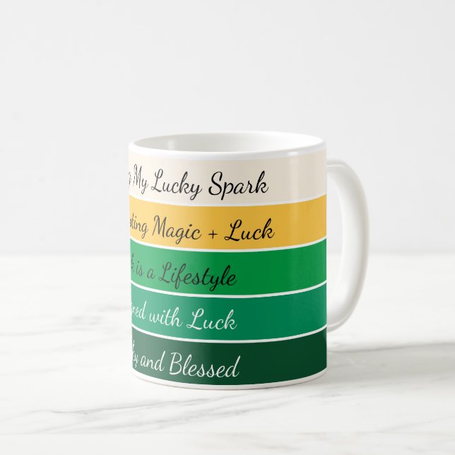 Caneca De Café Gradiente Moderno do Dia de São Patrício (Frente Esquerda)