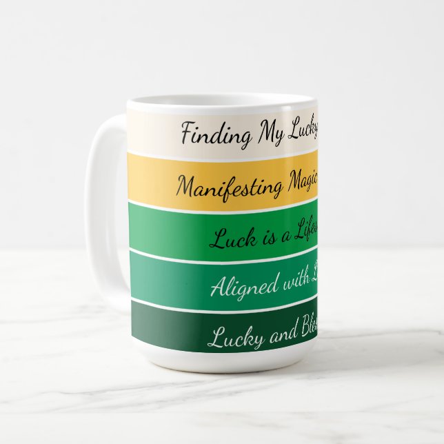Caneca De Café Gradiente Moderno do Dia de São Patrício (Frente Esquerda)