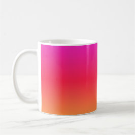 Caneca De Café Gradiente Moderno Rosa a Laranja