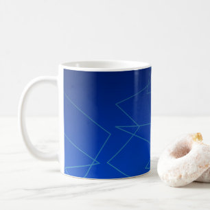 Caneca De Café gradiente ombre azul marinho