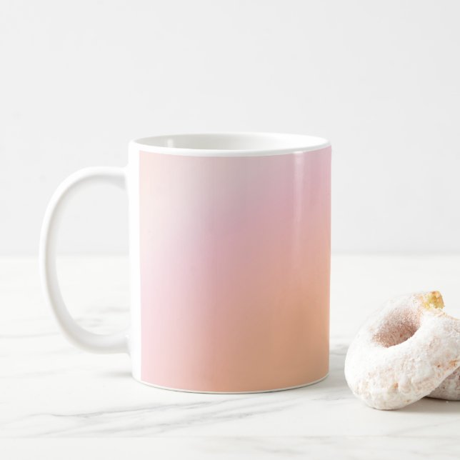 Caneca De Café Gradiente Peach Fuzz (Com Donut)