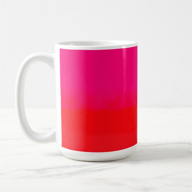 Caneca De Café Gradiente Rosa e Laranja  (Esquerda)