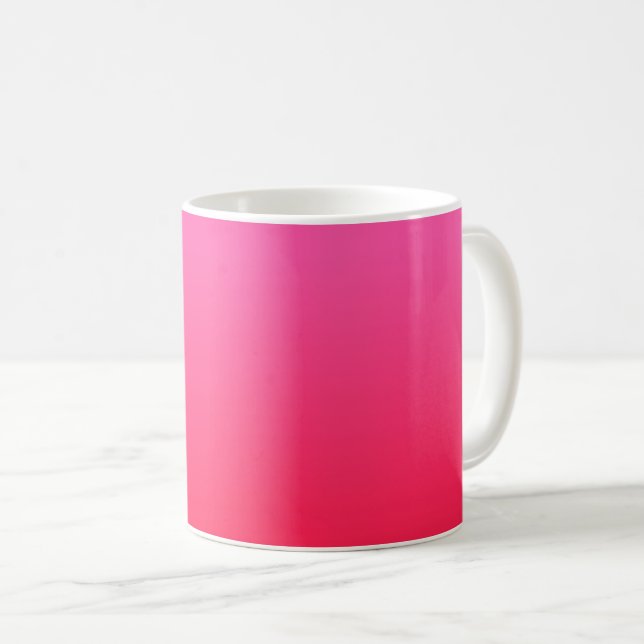 Caneca De Café Gradiente Rosa e Vermelho (Frente Esquerda)