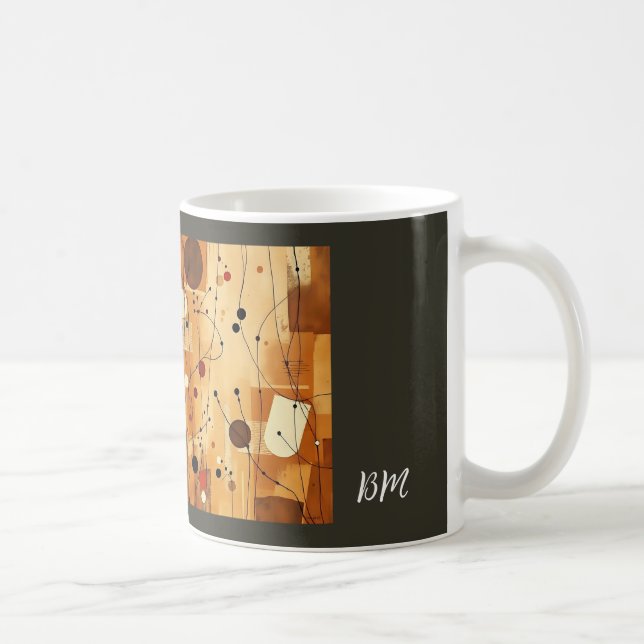 Caneca De Café Gradientes Orgânicos de Cerco e Castanho (Direita)