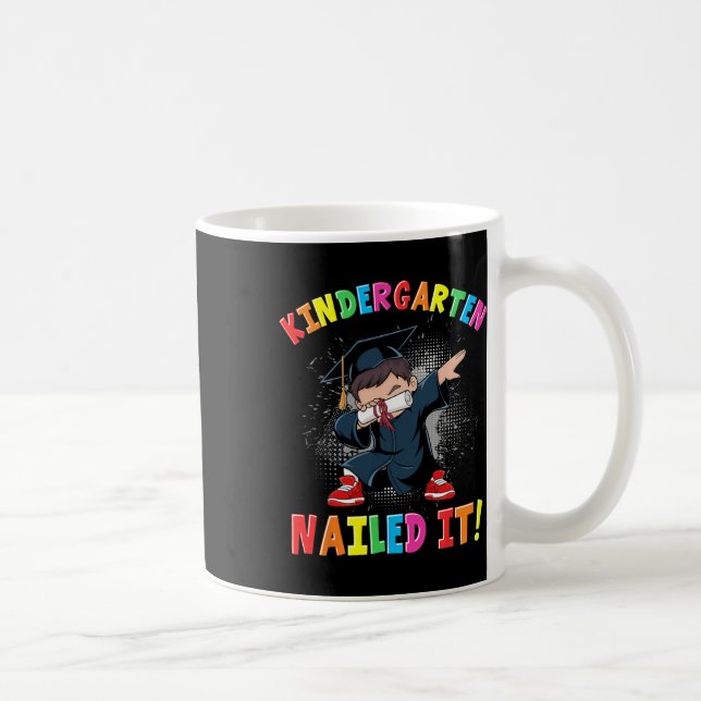Caneca De Café Graduação 2025 Rapazes Crianças Dabbing Gra (Direita)