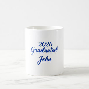 Caneca De Café Graduação da turma azul de 2026 Graduado de 2026