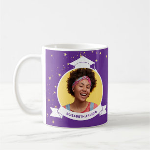 Caneca De Café Graduação de Foto em Formando Purple 2025