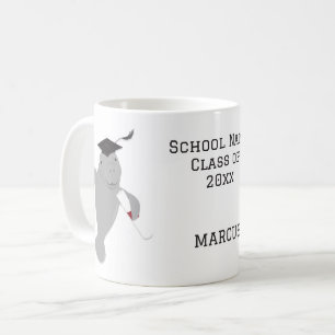 Caneca De Café Graduação de Geração de Boné de Nome