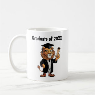 Caneca De Café Graduação de Leão Personalizada