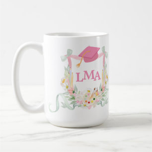 Caneca De Café Graduação do Monograma do Artista