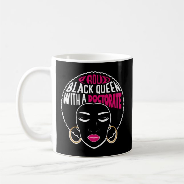 Caneca De Café Graduação E de Doutorado da Rainha Negra (Esquerda)