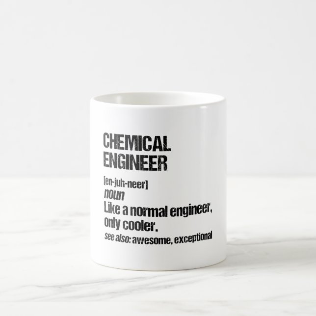 Caneca De Café Graduação em Engenharia Funny de Engenheiros Quími (Centro)