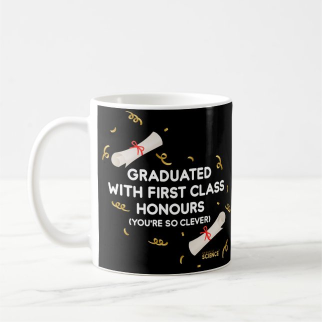 Caneca De Café Graduação: Graduada Com Honras De Primeira Classe (Esquerda)