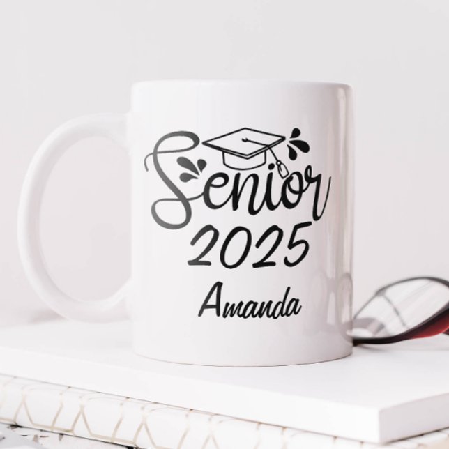 Caneca De Café Graduação Personalizada (Personalized Senior 2025 Mug)