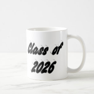 Caneca De Café Graduação turma de 2026 tipografia preta