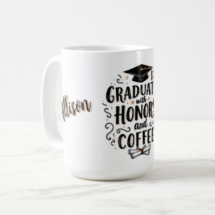 Caneca De Café Graduado com Honors e Café