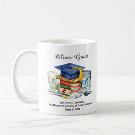 Caneca De Café 🎓Graduado em Odontologia Nome e Grau Personalizad