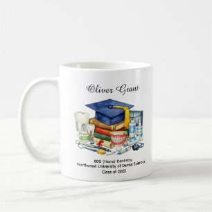 Caneca De Café 🎓Graduado em Odontologia Nome e Grau Personalizad
