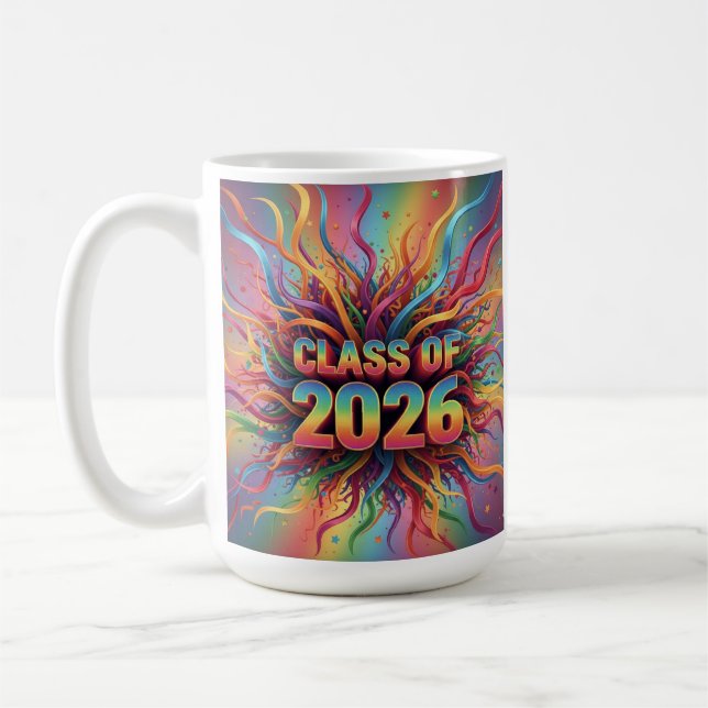 Caneca De Café Graduate 2026 Ribbon Mug (Esquerda)