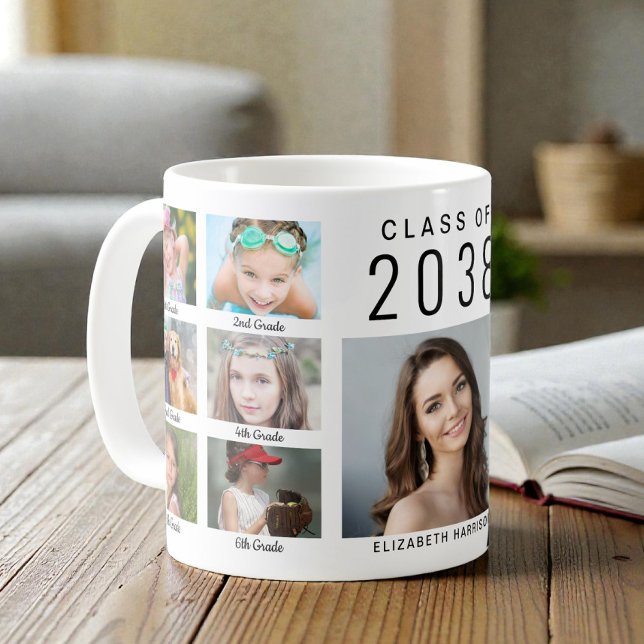 Caneca De Café Graduate Photo Collage Graduation (Graduate Photo Collage Graduation Coffee Mug)