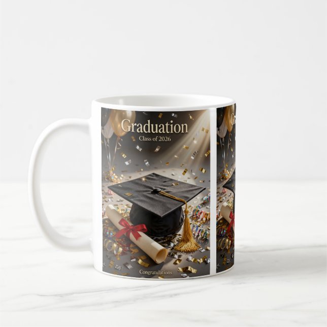 Caneca De Café Graduation Class of 2026 (Esquerda)